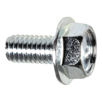 Silver hex flange head license plate screw