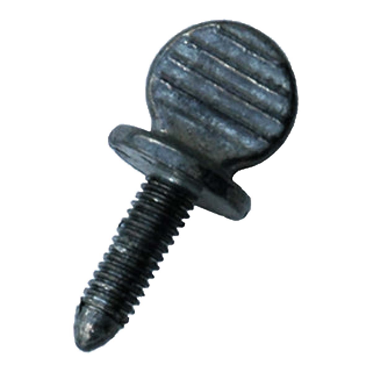 Black ridged license plate thumb screw