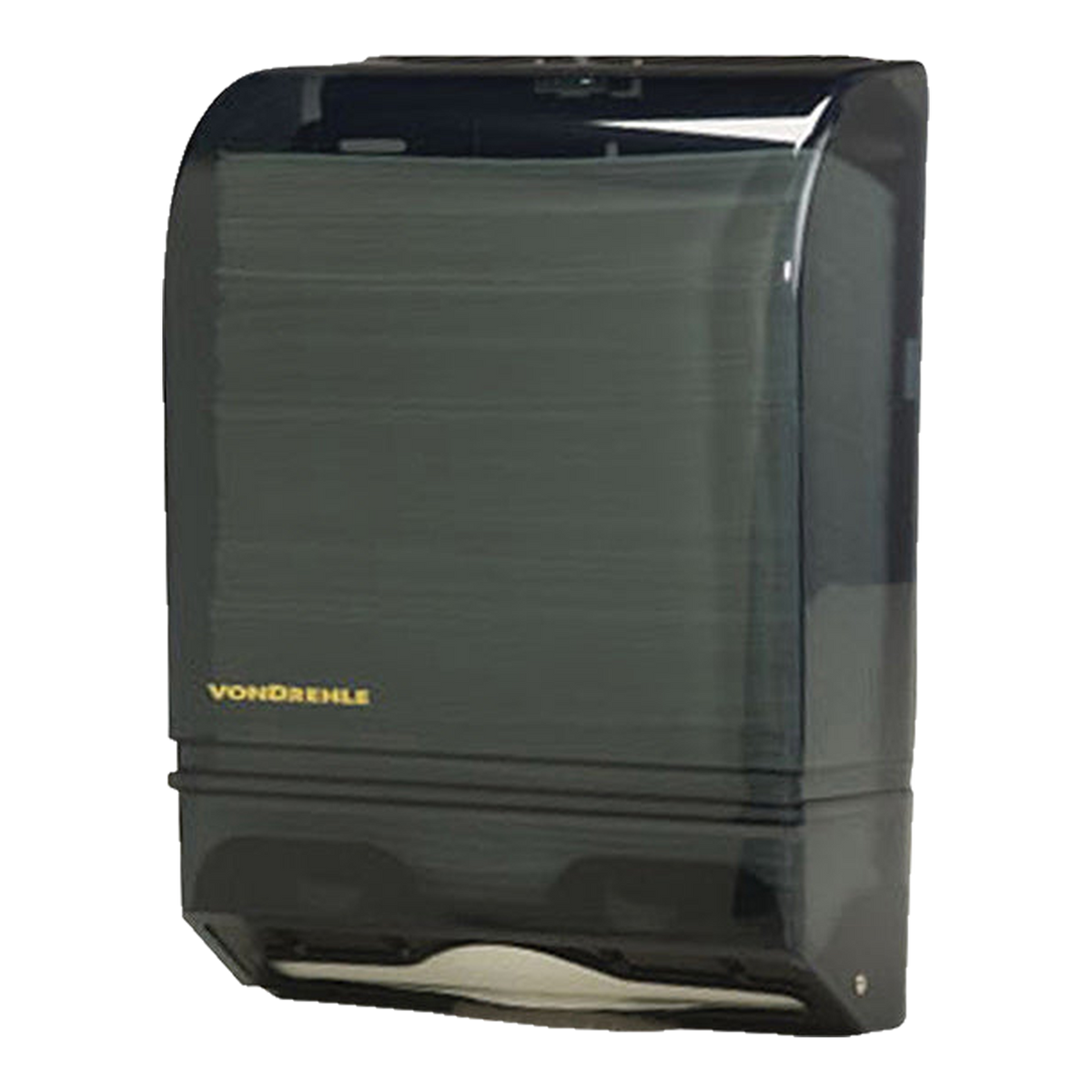 Smoke gray wall-mount multi-fold towel dispenser
