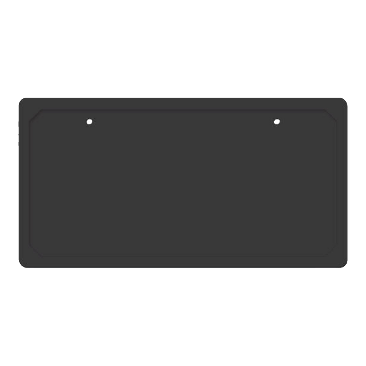 Black neoprene demo license plate holder