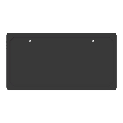 Black neoprene demo license plate holder