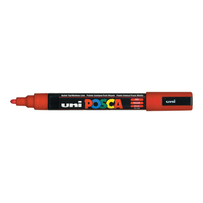 Red Uni POSCA PC-5M bullet tip paint marker