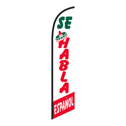 Se Habla Espanol swooper feather flag