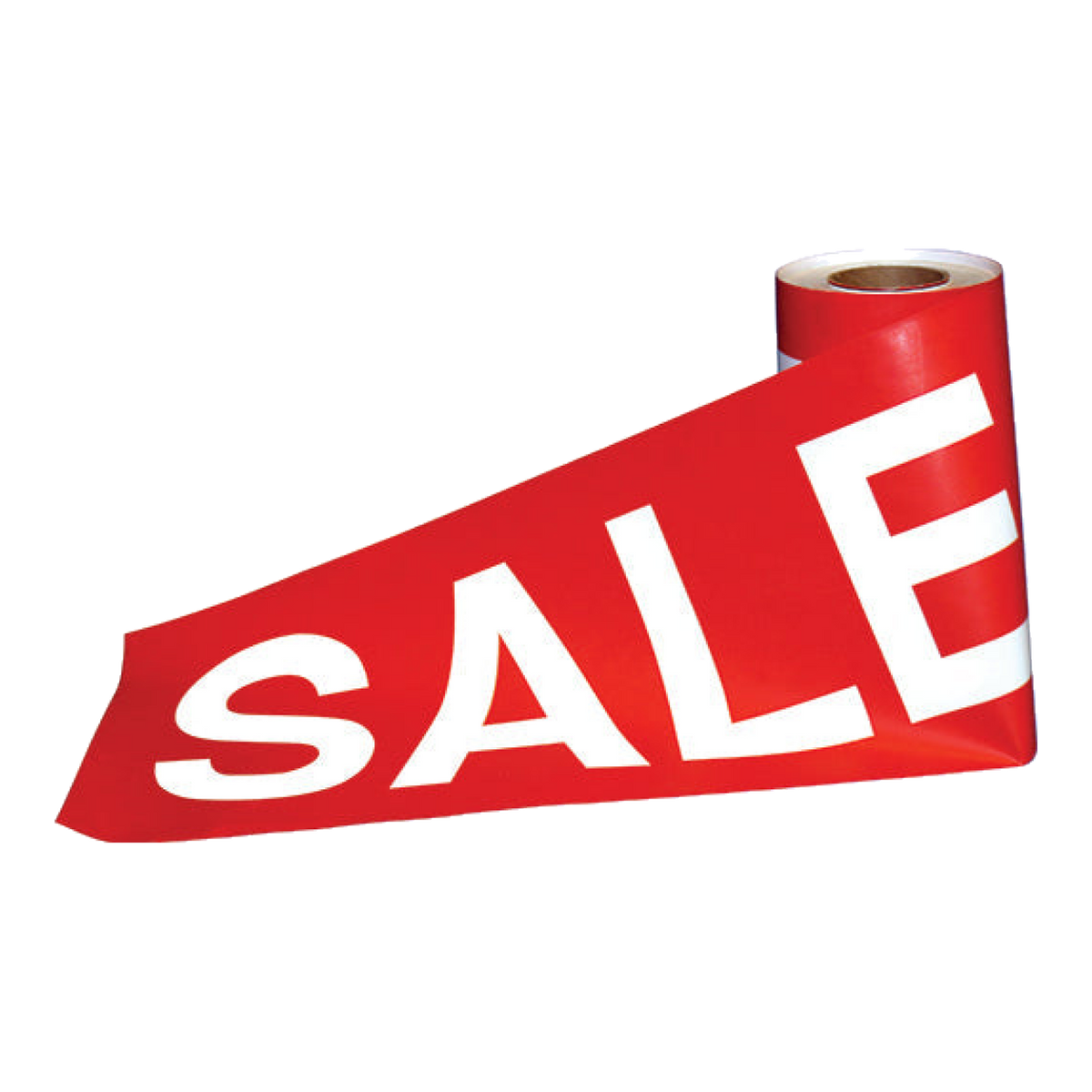 Roll of red Sale tape with white lettering