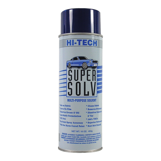 Aerosol can of Hi-Tech Super Solv solvent