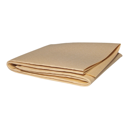 Folded tan synthetic drying cloth