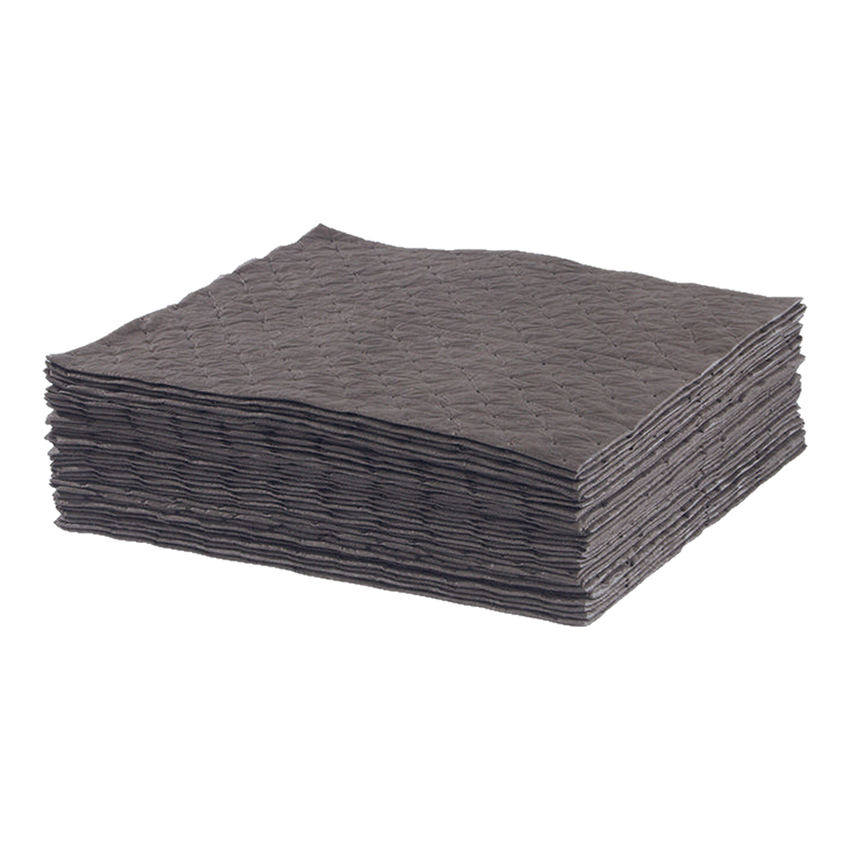 Stack of gray laminated sorbent pads