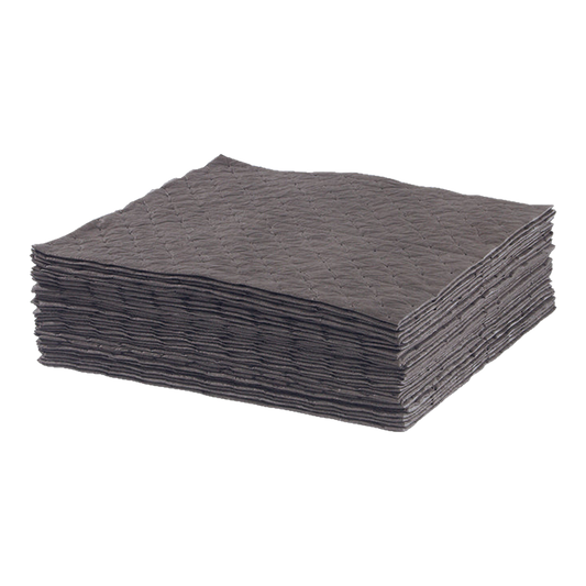 Stack of gray laminated sorbent pads