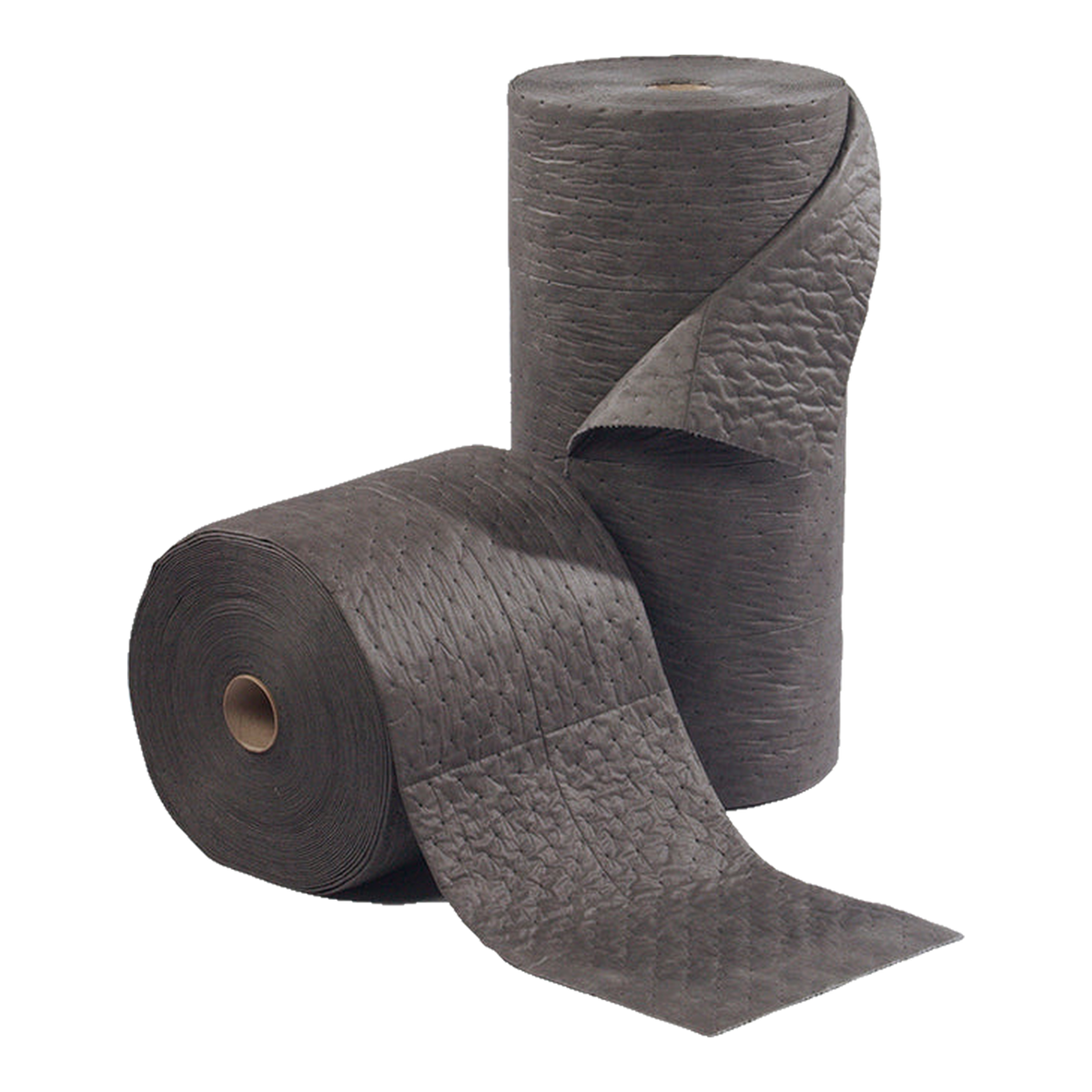 Two rolls of gray laminated sorbent