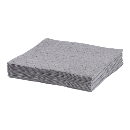 Stack of gray sonic bonded sorbent pads
