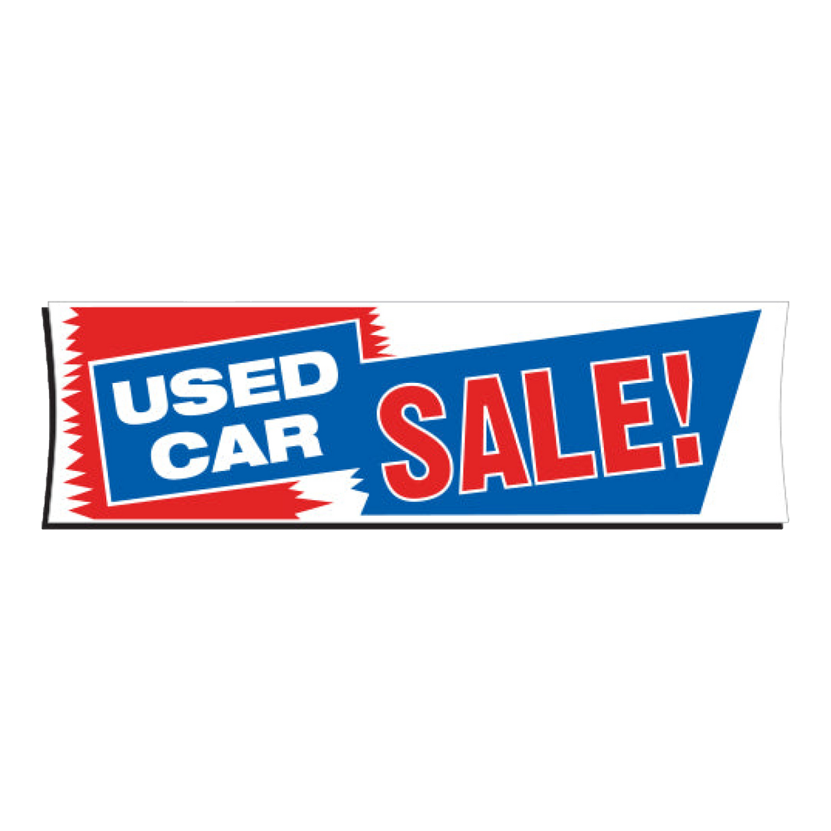 Used Car Sale! vinyl banner in blue and red