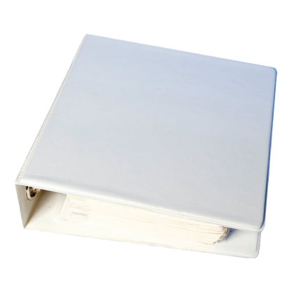 White vinyl ring binder