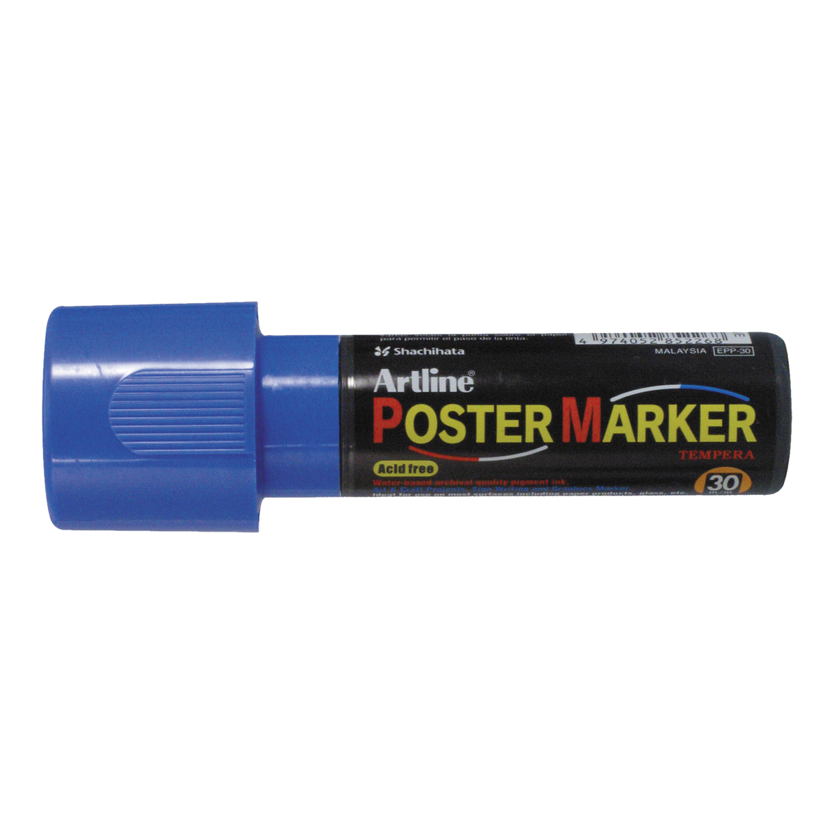 Blue Artline Poster Marker 30 mm wide-tip water-based paint marker, capped