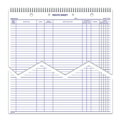 Route Sheet - RS-547-SB - Spiral Bound - 50 Lines