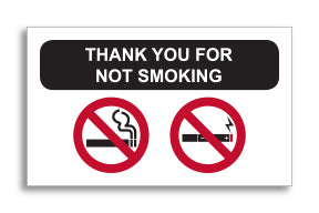 Static Cling Reminders - NSSC No smoking - BOX of 100