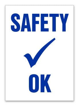 Static Cling Reminders - SAFETY OK - BOX of 100