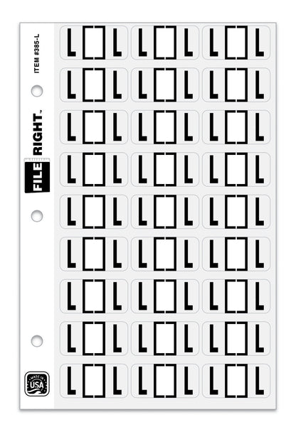 File Right Alphabet Labels - 270 Labels Per Ringbook Set