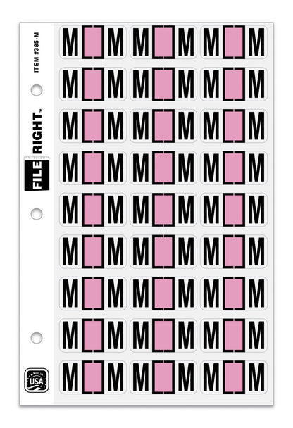 File Right Alphabet Labels - 270 Labels Per Ringbook Set