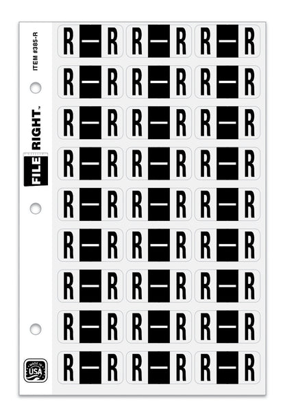 File Right Alphabet Labels - 270 Labels Per Ringbook Set