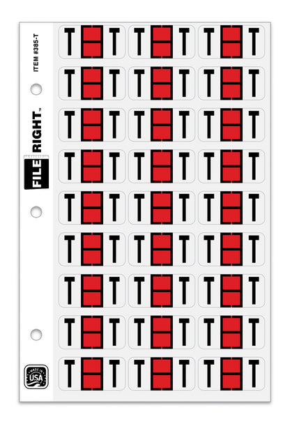 File Right Alphabet Labels - 270 Labels Per Ringbook Set