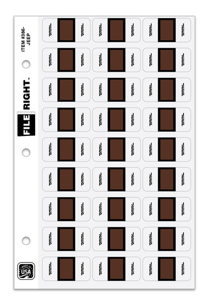 File Right Auto-Makes Labels - 270 Labels Per Set for Dealers