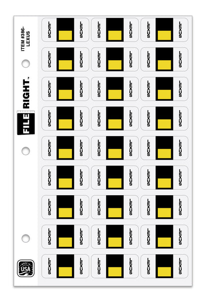 File Right Auto-Makes Labels - 270 Labels Per Set for Dealers