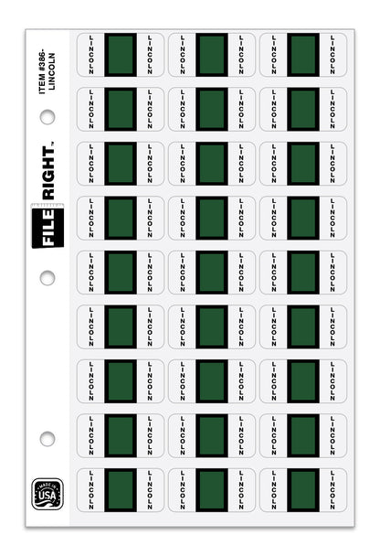 File Right Auto-Makes Labels - 270 Labels Per Set for Dealers