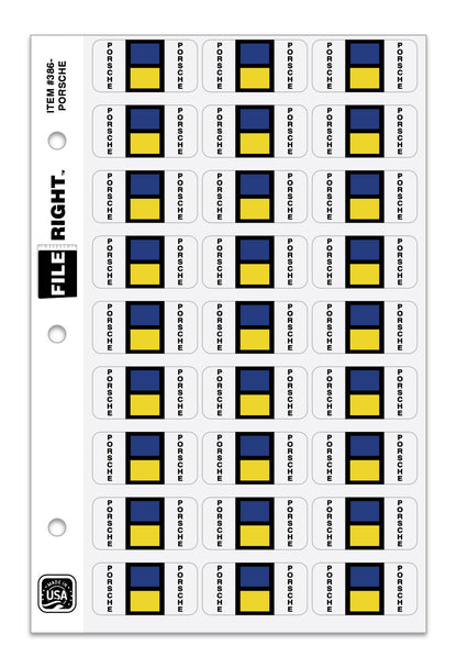 File Right Auto-Makes Labels - 270 Labels Per Set for Dealers