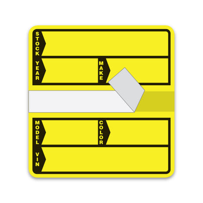 Poly Stock Stickers - 3" x 2-7/8" Windshield Price Tags, 250/Box