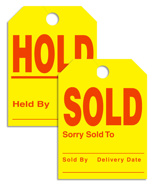 Mirror Hanger Sold/Hold Tags - #280-SH - 8.5" x 11.5"