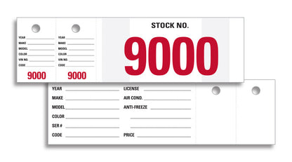 Stock Stickers - 7" x 2" Windshield Inventory Numbers