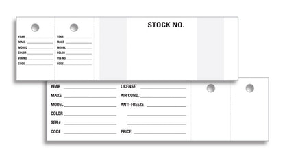 Stock Stickers - 7" x 2" Windshield Inventory Numbers