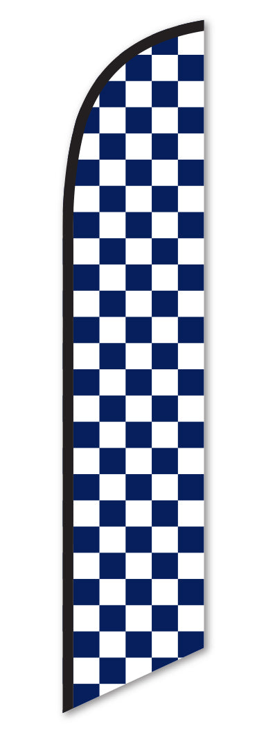 Checkered Flag Swooper Banners - 12ft Racing Feather Flags