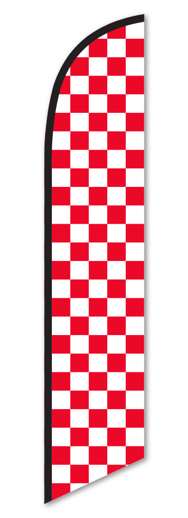 Checkered Flag Swooper Banners - 12ft Racing Feather Flags