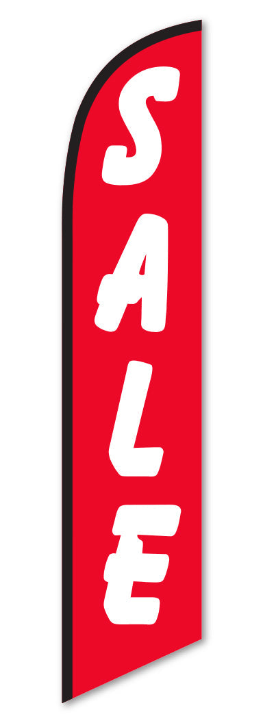 Swooper Banner - SALE - (WHITE LETTER/RED BACKGROUND)