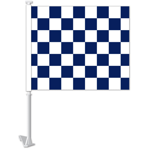 Standard Clip-On Flag - Blue/White Checkered