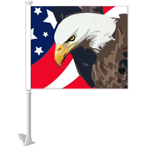 Standard Clip-On Flag - Patriotic with Eagle