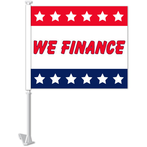 Standard Clip-On Flag - We Finance with Stars
