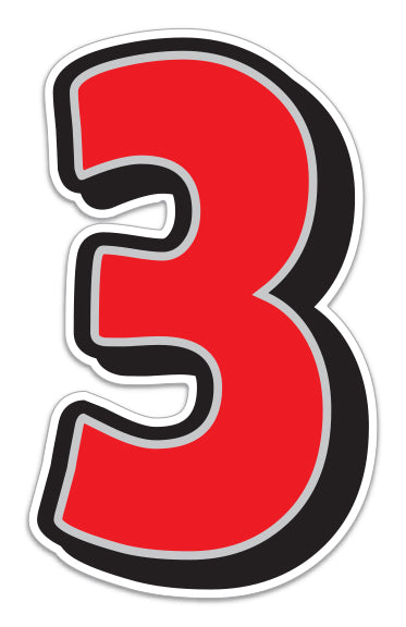 Giant Magnetic Numbers - 10" x 16" Car Windshield Pricing