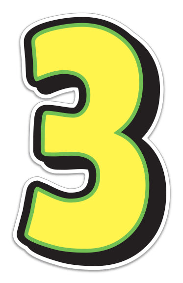 Giant Magnetic Numbers - 10" x 16" Car Windshield Pricing