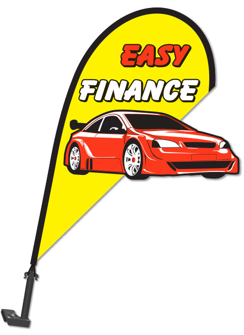 3D Clip on Paddle Flag - Easy Finance