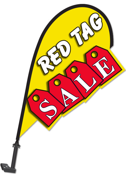 3D Clip on Paddle Flag - Red Tag Sale 