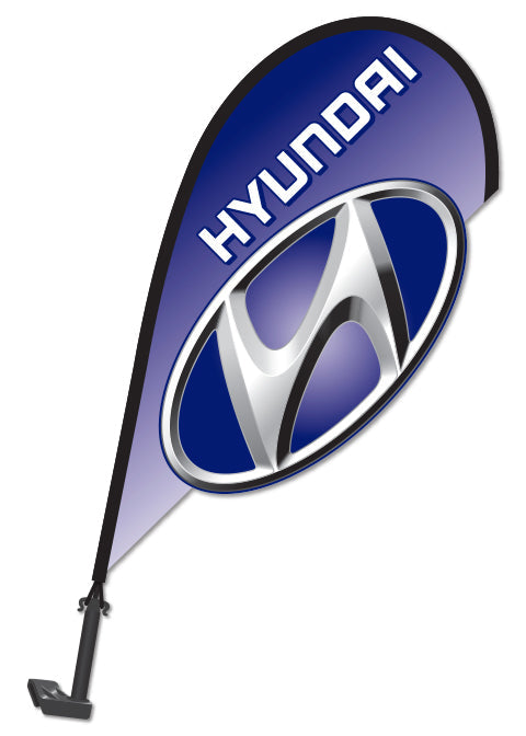 3D Clip on Paddle Flag - Hyundai