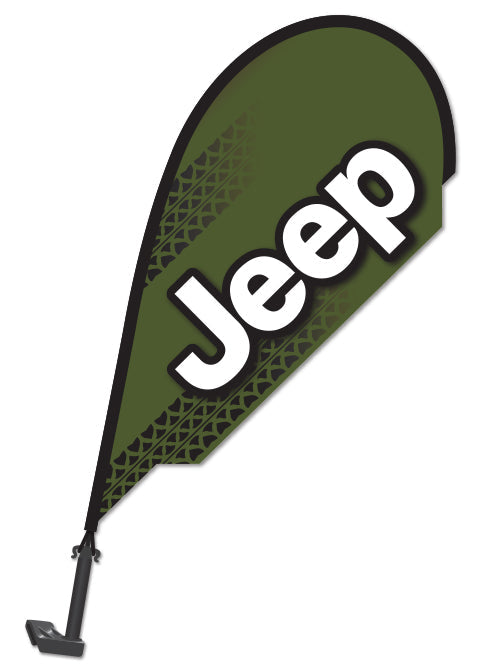 3D Clip on Paddle Flag - Jeep