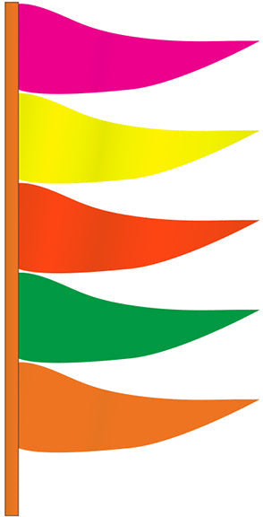 Antenna Flag - Plasticloth - Fluor. Multi Color