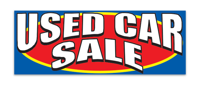 Banner - 12' x 4 1/2' - Used Car Sale
