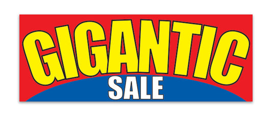 Banner - 12' x 4 1/2" - Gigantic Sale