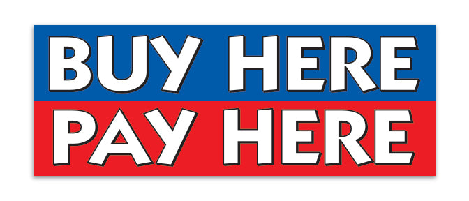 Banner - 12' x 4 1/2" - Buy Here Pay Here