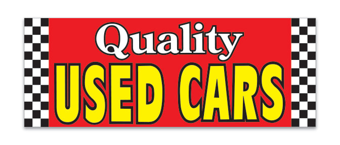 Banner - 12' x 4 1/2" - Quality Used Cars