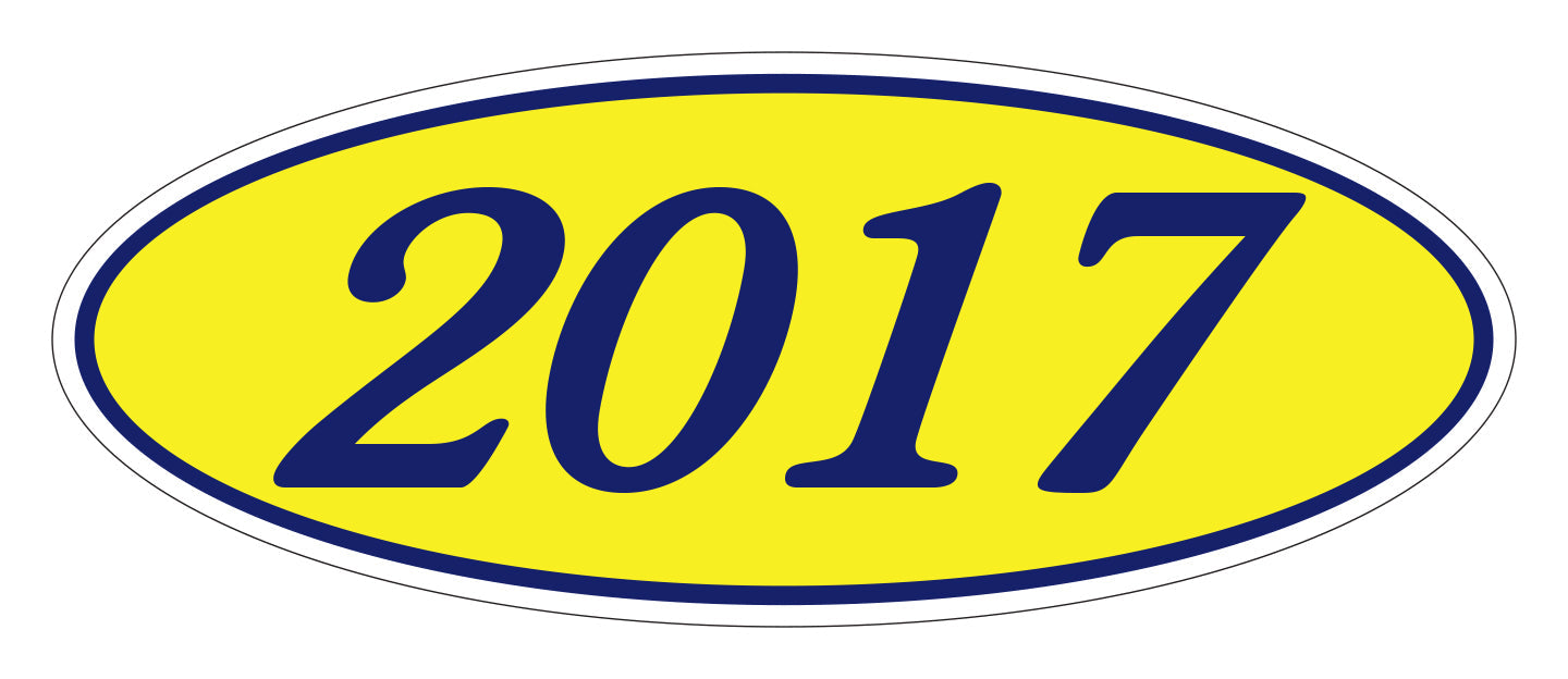 Oval Year Window Sticker